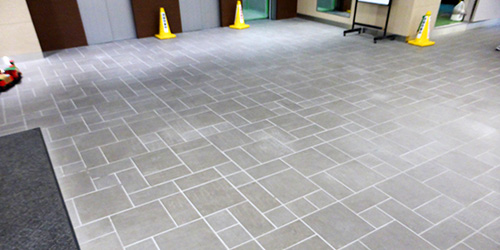 高速振動ポリッシャー洗浄風景1