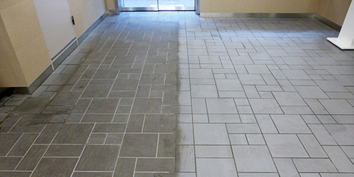 高速振動ポリッシャー洗浄風景4