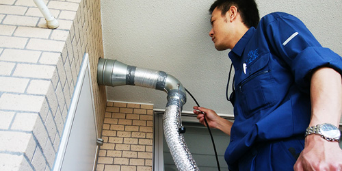 キッチンダクト清掃作業風景4