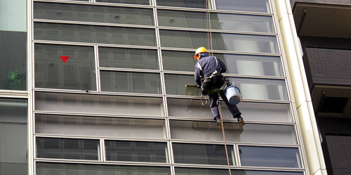 外壁クリーニング作業風景2