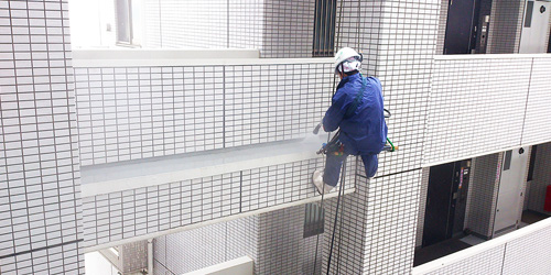 外壁クリーニング作業風景3