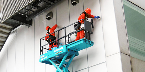 外壁クリーニング作業風景2